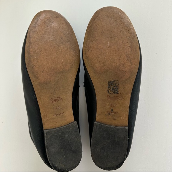 Coach Black Leather Loafers - Picture 3 of 4